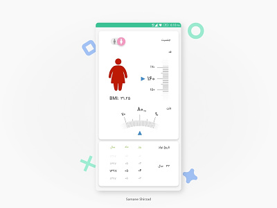 Get the height and weight concept for the calorie app