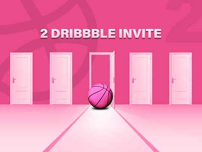 2 Dribbble Invitations draft dribbble giveaway invitation invite shot ticket