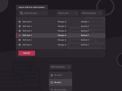 Searching table FREE PSD