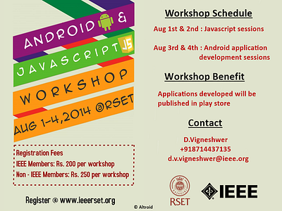 Ieeeposter JS AND ANDROID WORKSHOP worksho