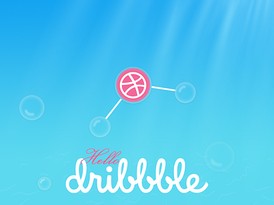 Hello Dribbble! designer life force dribbble first shot hello dribbble thanks water glare