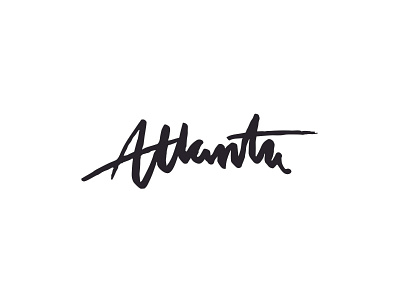 Hand Lettering for Logo atlanta hand lettering illustrator logo typography