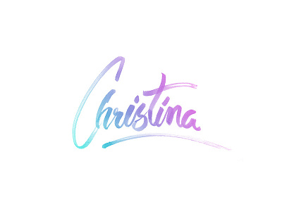 Christina Dribbble brushpen handlettering lettering typography