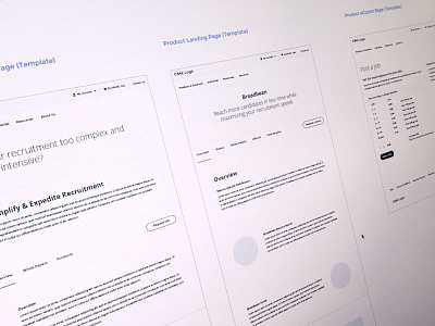 Marketing & eCommerce Pages design ecommerce ia ux web wireframes