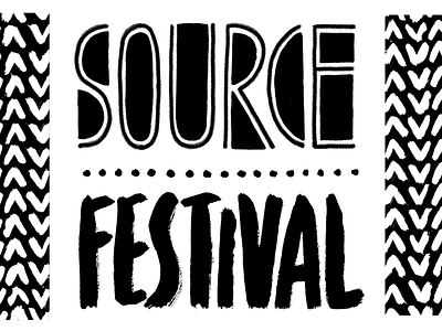 Source Festival logo and identity branding hand lettering identity illustration lettering logo design typography