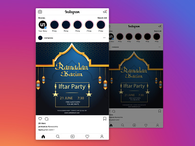 Ramadan social media post banner Design