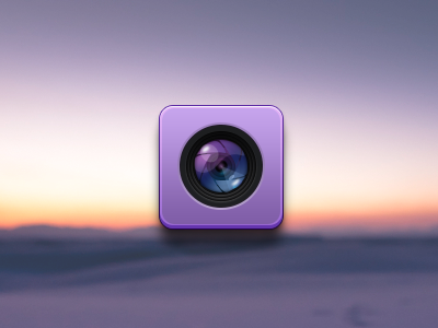 Camera a icon purple
