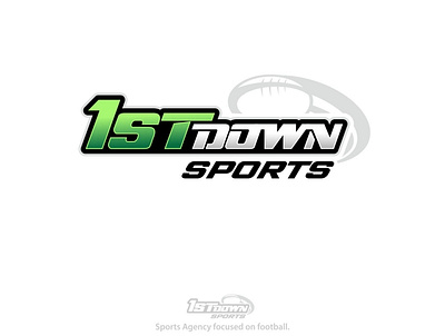 1st DOWN SPORTS branding design flat football illustration logo minimal sports branding sports design sports logo