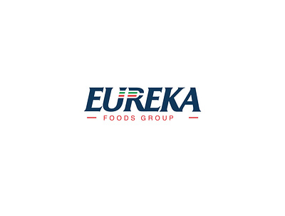 EUREKA Foods Group brand branding design flat food logo illustration logo minimal typography vector