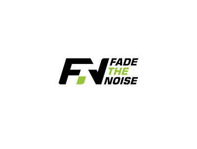 FADE THE NOISE brand branding design flat illustration logo logodesign logotype minimal typography vector