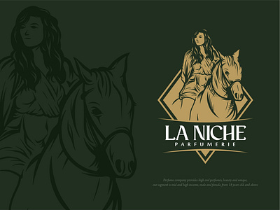 LA NICHE art branding design graphic design illustration logo luxury minimal perfume typography vector woman