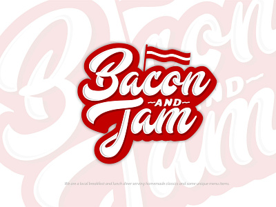 BACON and JAM bacon branding breakfast design graphic design illustration jam logo minimal restaurant typography vector