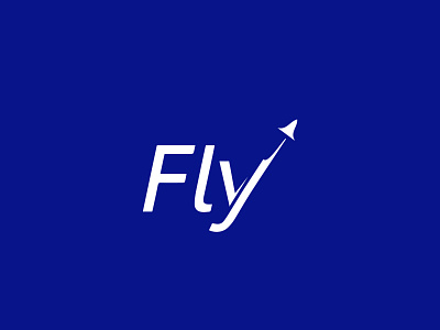 Fly logo blue brand flat flight flyer indentity logo mark minimal