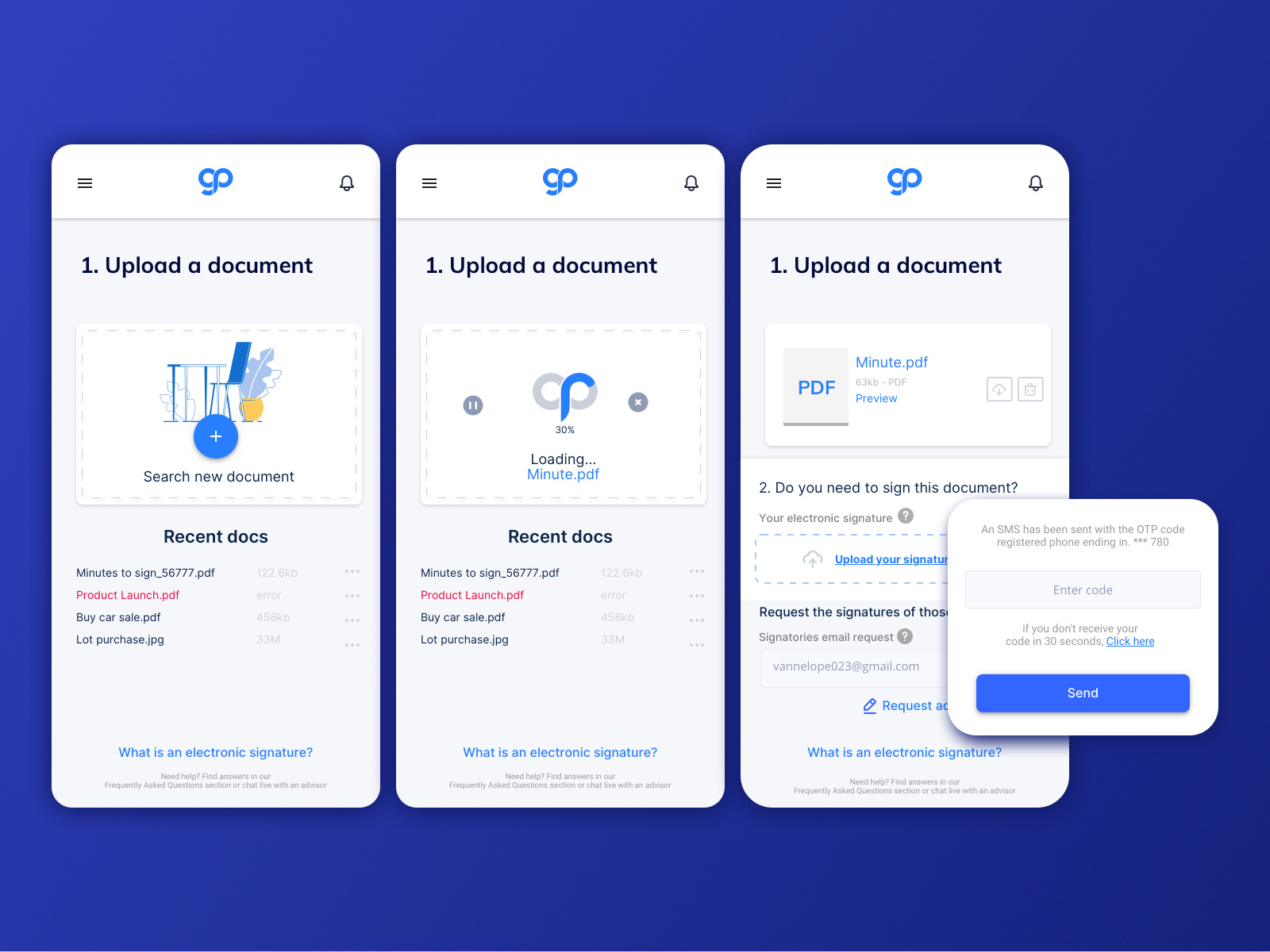 Mobile Doc Signature by Vanessa López on Dribbble