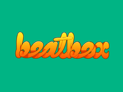 Beatbox beatbox cursive font graffiti green logo orange typographic urban vector