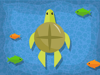 Turtle animal flat illustrator tortoise turtle vector
