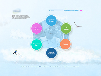 Main pp application blue circle design main menu web