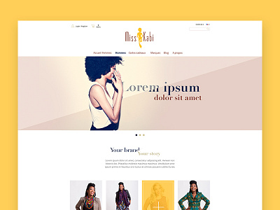 Store - Web Design african afro clothes design home store ui ux web women yellow