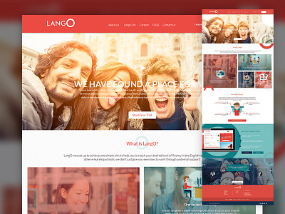 Web Site LangO - Home concept design home identity navigation responsive site ui web