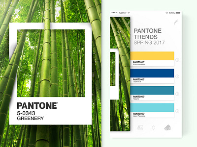 UI Challenge - Pantone Trends color green trend ui