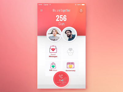 UI Challenge - Don't forget Valentine app challenge daily dailyui flat icons love mobile outline ui ux valentine