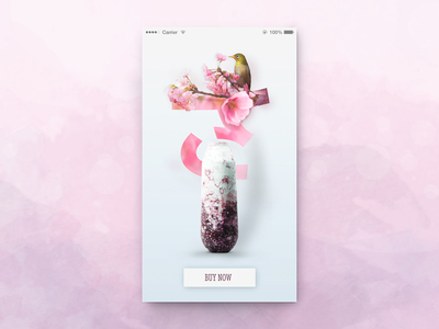 UI Challenge - Sakura Vase Store challenge daily flowers interface material photo simple store ui ux web