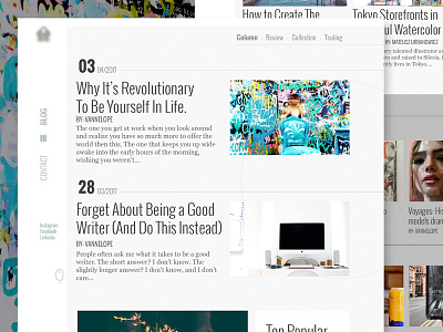 Modern Blog blog design grey home interface minimal modern ui ux web white