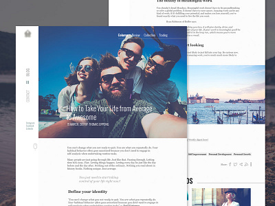 Minimal Single Post blog landing medium ui web webdesign webpage website