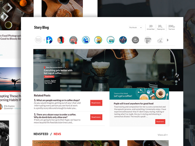 UI Challenge - Story Blog blog challenge daily landing minimal ui web webdesign webpage website