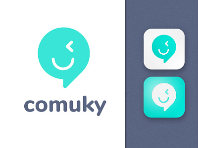 Logo app - comuky aplication app design chat comunication design logo minimal ux