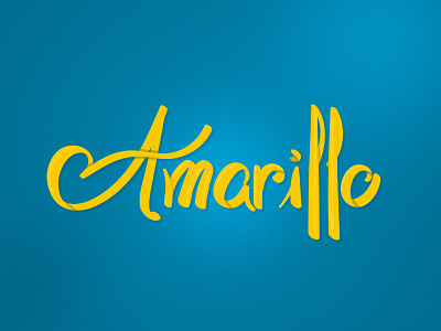 Amarillo Lettering blue design lettering lettering art tag yellow