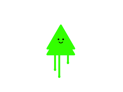 Happy tree christmas christmastree cute cutedesign cutetree drippy green minimal tree xmas xmasdesign xmastree