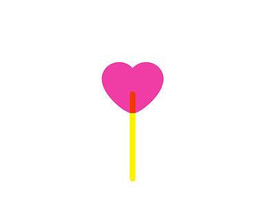 Heart Lolly bright happy heart lollipop lolly love pop popart minimal sweet