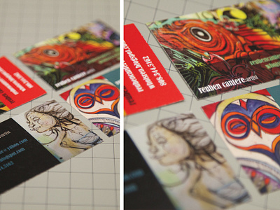 Artist Business Cards art artist branding business cards color painting photography print typography