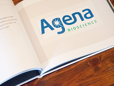 Agena Bioscience Brand Guide book brand guide branding font identity logo photography print print design typography
