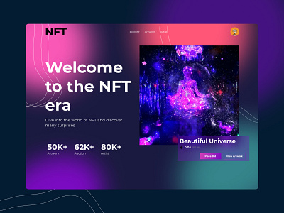 NFT store art branding clean crypto design elegant graphic design minimalist nft simple ui ux web