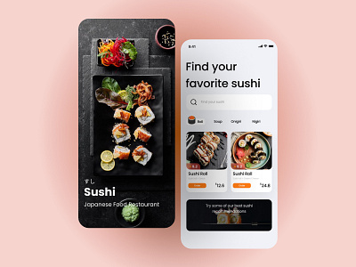 Sushi restaurant branding clean design elegant graphic design luxury simple sushi ui ux web white