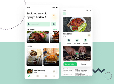 Jago Masak UI design adobexd android app branding clean dashboard design figma food graphic design green mobile recipe ui ux web