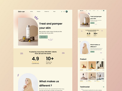 Skin-care, skin care landing page