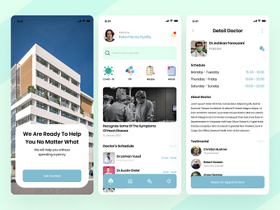 Doctor Appointment App appointment blue branding clean design doctor drug graphic design health helath care hospital logo pill ui ui indonesia user experience user interface ux web