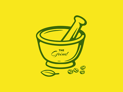 The grind brand brandlogo coffee design logo lucky lucky ux luckyux shop thegrind thirtylogos typography