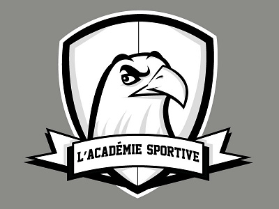 L'ACADEMIE SPORTIVE Logo eagle illustrator logo sport sports logo wip