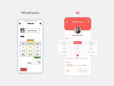 Subscription Page Concept app design sketch ui ux