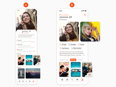 Dating App Profile Page Concepts