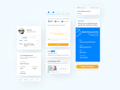 Logistics App UI Components