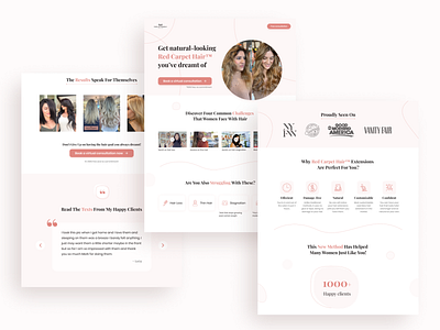 Hair Extensions Landing Page