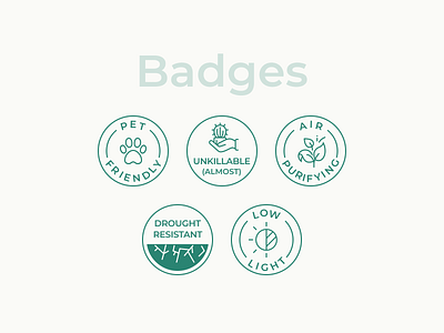 Badge design badge badge design badgedesign banner figma houseplant icons logo paw plant productpage responsive design sucullent uicomponents uidesign uielements value proposition value props vector visualdesign