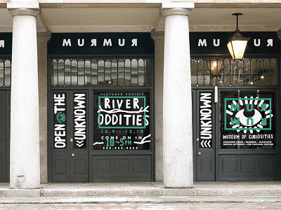 Murmur Window Graphics branding museum signage type typography window