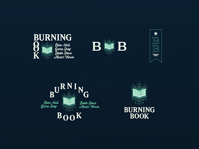 Burning Book book brand design graphic illustration logo type wip