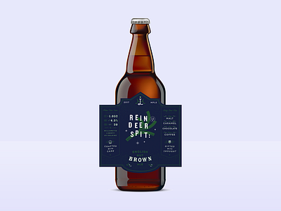 Brown Ale Label antler beer design graphic design label packaging